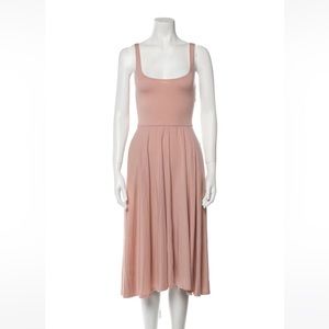 REFORMATION Scoop Neck Midi Length Dress